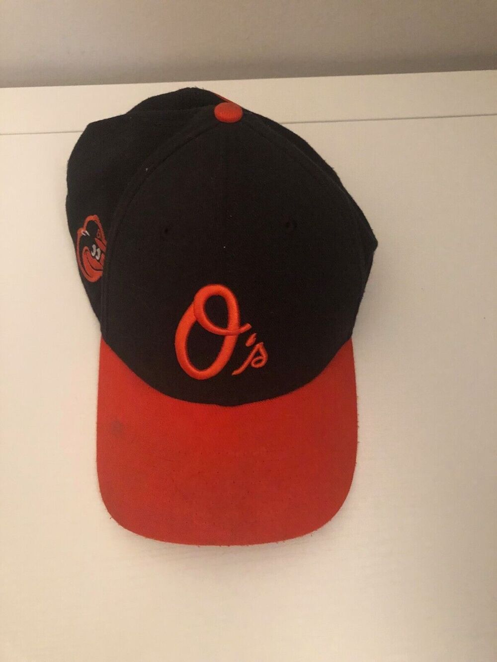 Baltimore Orioles New Era Hat 39Thirty Flex Fit MLB Black O’s Cap Med Lg Rare